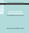 Environmental Quality Analysis : Theory & Method in the Social Sciences - eBook