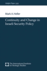 Continuity and Change in Israeli Security Policy - eBook