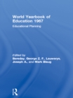 World Yearbook of Education 1967 : Educational Planning - eBook