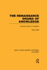 The Renaissance Drama of Knowledge : Giordano Bruno in England - eBook
