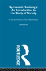 Systematic Sociology : An Introduction to the Study of Society - eBook