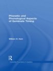 Phonetic and Phonological Aspects of Geminate Timing - eBook