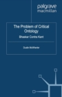 The Problem of Critical Ontology : Bhaskar Contra Kant - eBook