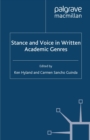 Stance and Voice in Written Academic Genres - eBook
