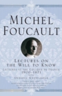 Lectures on the Will to Know - eBook