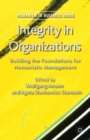 Integrity in Organizations : Building the Foundations for Humanistic Management - eBook