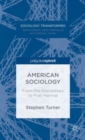 American Sociology : From Pre-Disciplinary to Post-Normal - Book