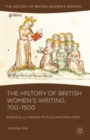 The History of British Women's Writing, 700-1500 : Volume One - Book