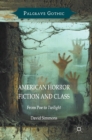 American Horror Fiction and Class : From Poe to Twilight - Book