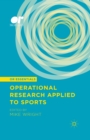 Operational Research Applied to Sports - eBook