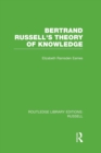 Bertrand Russell's Theory of Knowledge - Book