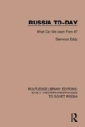 Russia To-Day : What Can We Learn From It? - Book