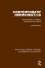 Contemporary Hermeneutics : Hermeneutics as Method, Philosophy and Critique - Book