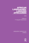 African Languages/Langues Africaines : Volume 2 1976 - Book