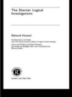 The Shorter Logical Investigations - Book