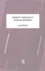 Quantity and Quality in Social Research - Book