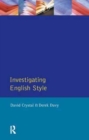Investigating English Style - Book
