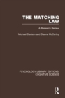 The Matching Law : A Research Review - Book