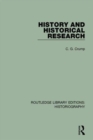 History and Historical Research - Book
