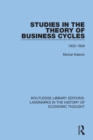 Studies in the Theory of Business Cycles : 1933-1939 - Book