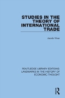 Studies in the Theory of International Trade - Book