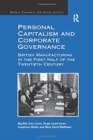 Personal Capitalism and Corporate Governance : British Manufacturing in the First Half of the Twentieth Century - Book