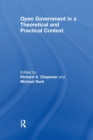 Open Government in a Theoretical and Practical Context - Book