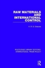 Raw Materials and International Control - Book