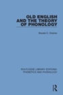 Old English and the Theory of Phonology - Book