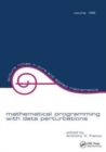 Mathematical Programming with Data Perturbations - Book