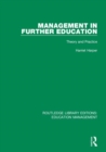 Management in Further Education : Theory and Practice - Book
