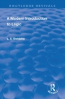 Revival: A Modern Introduction to Logic (1950) - Book