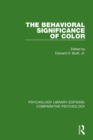 The Behavioral Significance of Color - Book