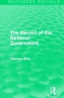 The Record of the National Government - Book