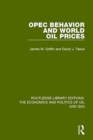 OPEC Behaviour and World Oil Prices - Book