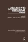 Analysis and Integration of Behavioral Units - Book