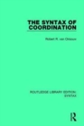 The Syntax of Coordination - Book