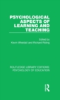 Psychological Aspects of Learning and Teaching - Book