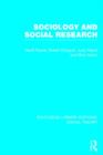 Sociology and Social Research (RLE Social Theory) - Book