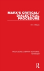 Marx's Critical/Dialectical Procedure - Book