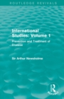 International Studies: Volume 1 : Prevention and Treatment of Disease - Book
