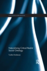 Naturalizing Critical Realist Social Ontology - Book