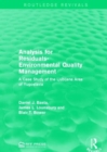 Analysis for Residuals-Environmental Quality Management : A Case Study of the Ljubljana Area of Yugoslavia - Book
