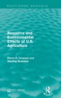 Resource and Environmental Effects of U.S. Agriculture - Book