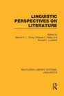 Linguistic Perspectives on Literature - Book