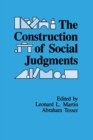 The Construction of Social Judgments - Book
