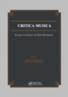 Critica Musica : Essays in Honour of Paul Brainard - Book