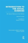 Introduction to the Social Sciences (RLE Social Theory) - Book