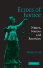 Errors of Justice : Nature, Sources and Remedies - eBook