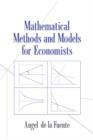 Mathematical Methods and Models for Economists - eBook